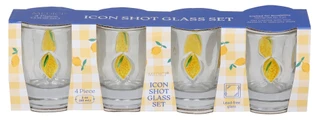 Thumbnail 1: CORE HOME Set of 4 Embossed Lemon Shot Glasses 