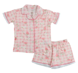 Thumbnail 1: Cutie Pie Baby Girls' 2-Piece Pajama Shorts Set 