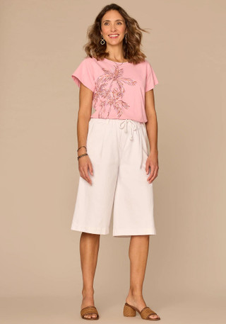 Thumbnail 3: Democracy Women's Short Sleeve Embroidered Boyfriend Tee 