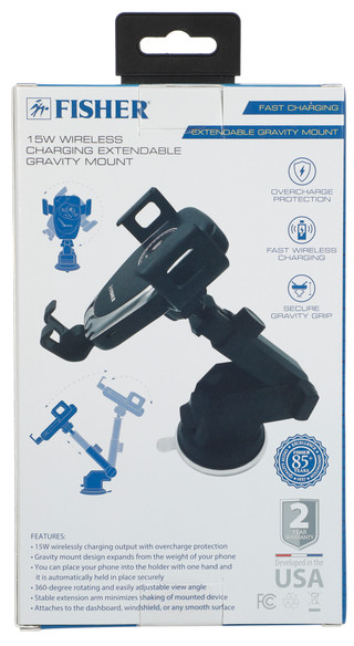 Thumbnail 2: Fisher 15W Wireless Charging Car Mount 