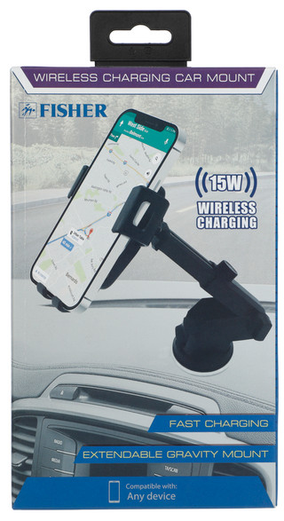 Thumbnail 1: Fisher 15W Wireless Charging Car Mount 