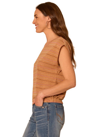 Thumbnail 3: Democracy Women's Cap Sleeve Scoop Neck Knit Top 