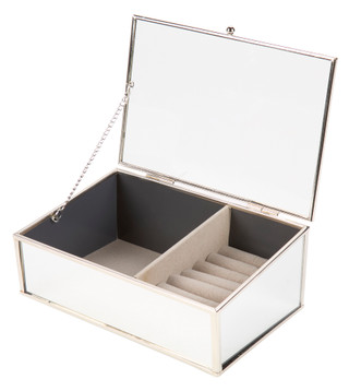 Thumbnail 1: CONCEPTS IN TIME Glass Top Jewelry Storage Box 