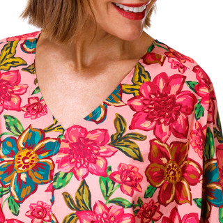 Thumbnail 3: Democracy Women's Kimono Sleeve V-Neck Woven Top 