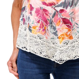 Thumbnail 2: Democracy Women's Embroidered Crochet Trim Tank Top 