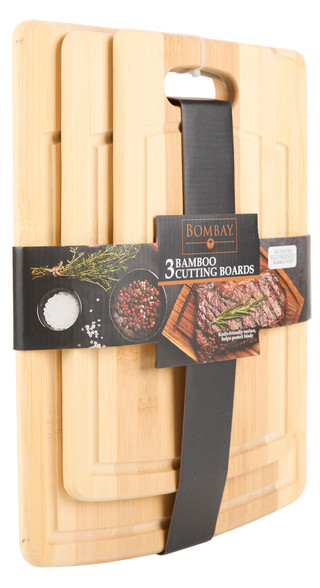 Thumbnail 2: Bombay 3-Piece Bamboo Cutting Board Set 