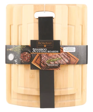 Thumbnail 1: Bombay 3-Piece Bamboo Cutting Board Set 