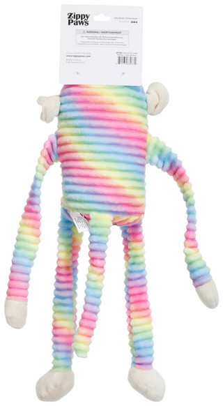 Thumbnail 2: Zippy Paws Crinkle Monkey Rainbow Dog Toy 