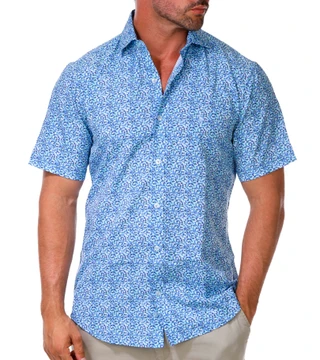 Thumbnail 1: TAILORBYRD Men's Swirling Floral Button Down Shirt 