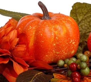Thumbnail 2: Supreme Silk 28 in Harvest Dahlia Pumpkin Teardrop Broom 