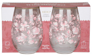 Thumbnail 1: CORE HOME 2-Piece Stemless Wine Glass Set 