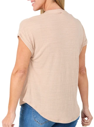 Thumbnail 3: Cable & Gauge Women's Short Sleeve Crinkle Camp Shirt 