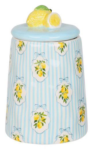 Thumbnail 1: 10 Strawberry Street Lemon Ribbon Canister 