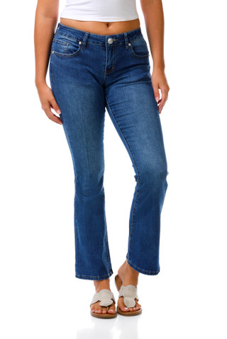 Thumbnail 3: SUNKISSED DENIM Juniors' Bootcut Jeans with Embroidered Flap Pockets 