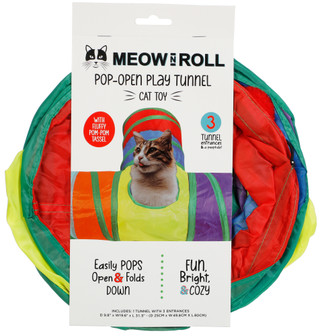 Thumbnail 1: MEOW & ROLL 3-Way Pop-Open Cat Play Tunnel 