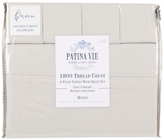 Thumbnail 1: PATINA VIE 6-Piece Vienna Cotton Rich Sheet Set 