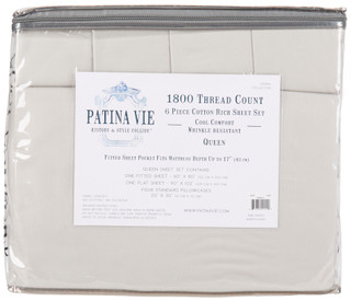 Thumbnail 2: PATINA VIE 6-Piece Vienna Cotton Rich Sheet Set 