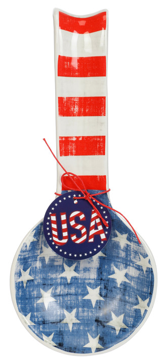 Thumbnail 2: Home Essentials 12-Inch Americana Spoon Rest 
