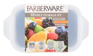 Thumbnail 2: Farberware 10-Piece Rectangular Food Storage Container Set 