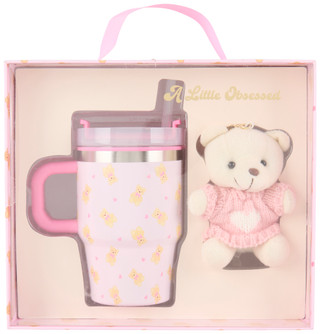 Thumbnail 1: Kensie 14 oz. Stainless Tumbler & Bag Charm Set 