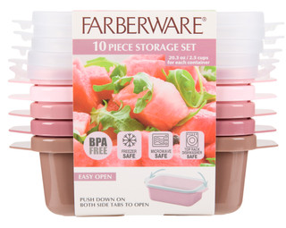 Thumbnail 1: Farberware 10-Piece Rectangular Food Storage Container Set 