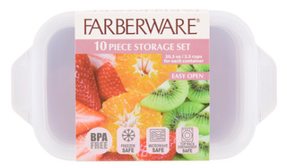 Thumbnail 2: Farberware 10-Piece Rectangular Food Storage Container Set 