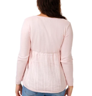 Thumbnail 3: Edge & Ivy Juniors' Long Sleeve Henley Babydoll Sweater 