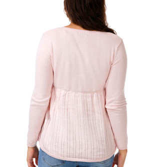 Thumbnail 3: Edge & Ivy Juniors' Long Sleeve Henley Babydoll Sweater 