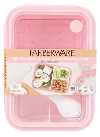 Thumbnail 1: Farberware Multi Compartment Bento Container with Fork 