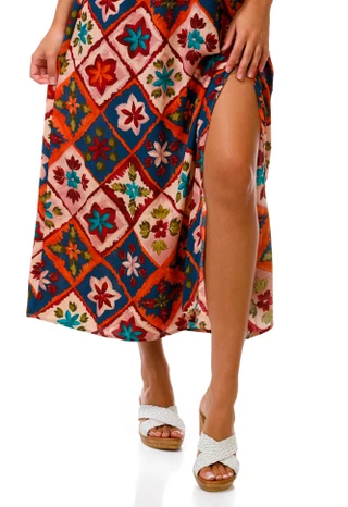 Thumbnail 3: INSPIRED HEARTS Juniors' Smocked Waist Maxi Dress 