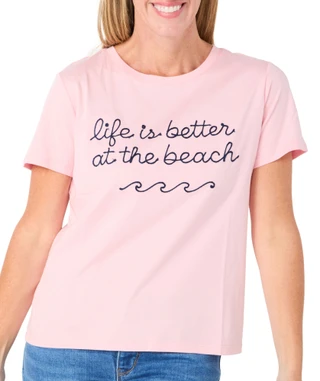 Thumbnail 1: Philosophy Women's Life Is Better At The Beach Tee 