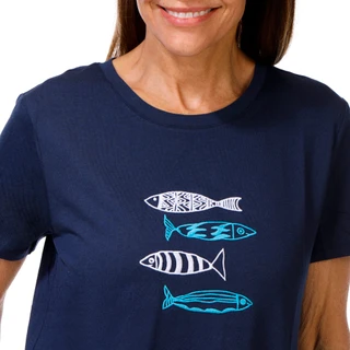 Thumbnail 2: Philosophy Women's Embroidered Large Fish Tee 