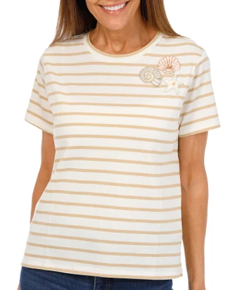 Thumbnail 1: Philosophy Women's Natural Shell Striped Tee 