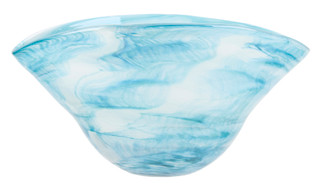 Thumbnail 1: DIAMOND STAR Wavy Rim Glass Decorative Bowl 
