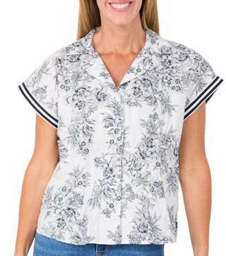 Thumbnail 1: Nautica Women's Fitted Short Sleeve Shirt 