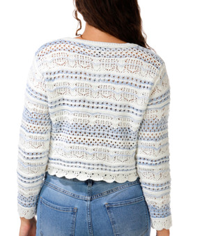 Thumbnail 3: Edge & Ivy Juniors' Pointelle Pullover Sweater 