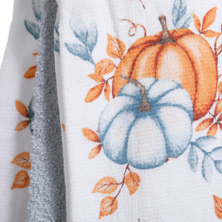 Thumbnail 2: Colordrift 3 Pk Harvest Pastel Pumpkin Kitchen Towels 