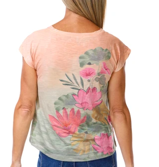 Thumbnail 4: Democracy Women's Petite Cap Sleeve Knot Hem Top 