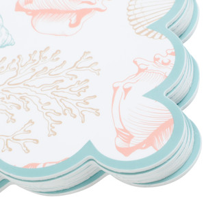Thumbnail 2: Colordrift Scalloped Foam Back Placemat Set of 6 