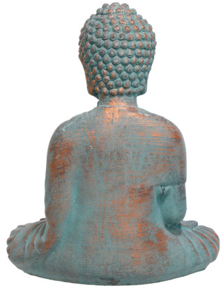 Thumbnail 2: Urban Trends Cement Meditating Buddha Figurine 