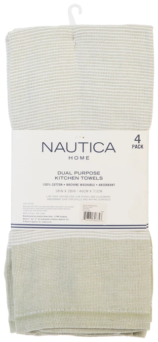 Thumbnail 2: Nautica 4-Piece Dana Dual Purpose Kitchen Towel Set 