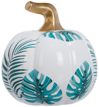 Thumbnail 2: Autumn Gatherings Harvest Ceramic Leaf Pumpkin 