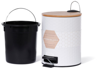 Thumbnail 2: Dream Home Soft Close 5-Liter Trash Bin with Bamboo Lid 