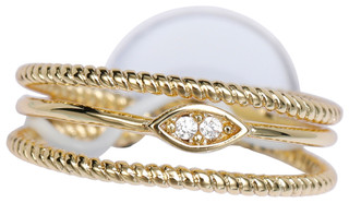 Thumbnail 2: ATHRA Triple Row Toe Ring 