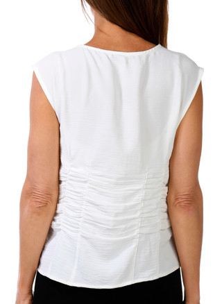 Thumbnail 2: Ellen Tracy Women's Airflow Ruched Waist Top 