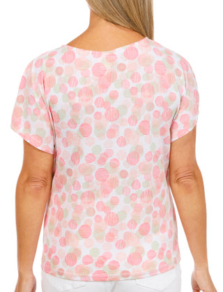 Thumbnail 2: Hearts of Palm Women's Short Sleeve Crinkle Knit Top 