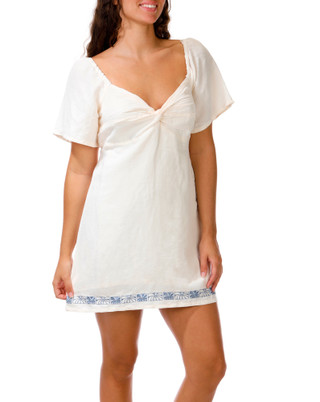 Thumbnail 5: Rip Curl Juniors' Short Sleeve Oceanic Embroidered Mini Dress 