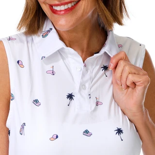 Thumbnail 2: Kolven Women's Sleeveless Printed Golf Polo 