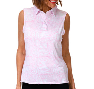 Thumbnail 1: Kolven Women's Sleeveless Printed Golf Polo 