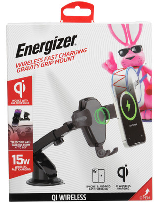 Thumbnail 1: Energizer 15W Qi Wireless Charging Gravity Grip Mount 